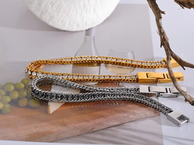 Aurora Ice 22cm Men’s CZ Chain Bracelet