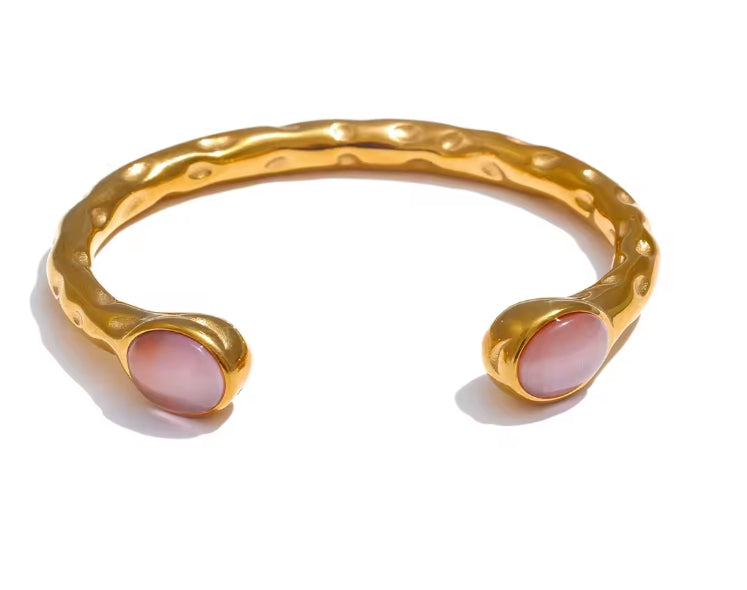 Autumn Aura Multicolored Stone Cuff Bracelet