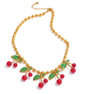 Sweet Cherry Drop Necklace