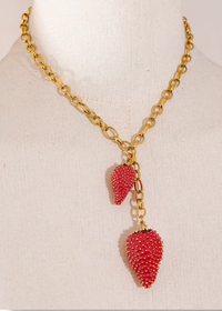 Sweet Strawberry Pendant Necklace