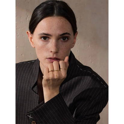 Strawberry Geometric Ring