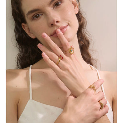 Cherry Bloom Open Ring