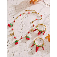 Crimson Cherry Drop Necklace