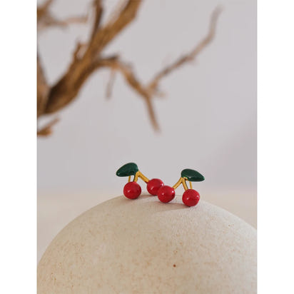 Cherry Charm Studs