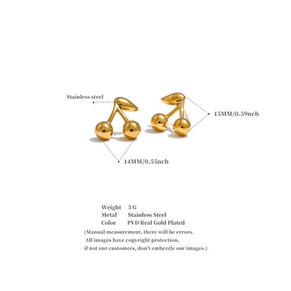 Golden Cherry Studs