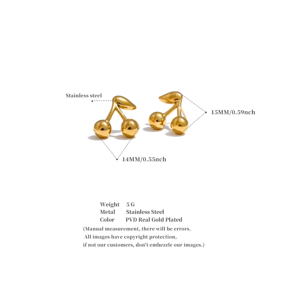 Golden Cherry Studs