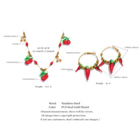 Crimson Cherry Drop Necklace