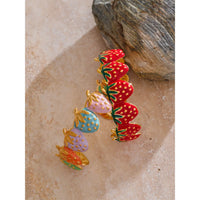 Sweet Strawberry Cuff Bracelet