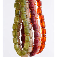 Autumn Aura Handmade Multi-Color Bead Statement Necklace