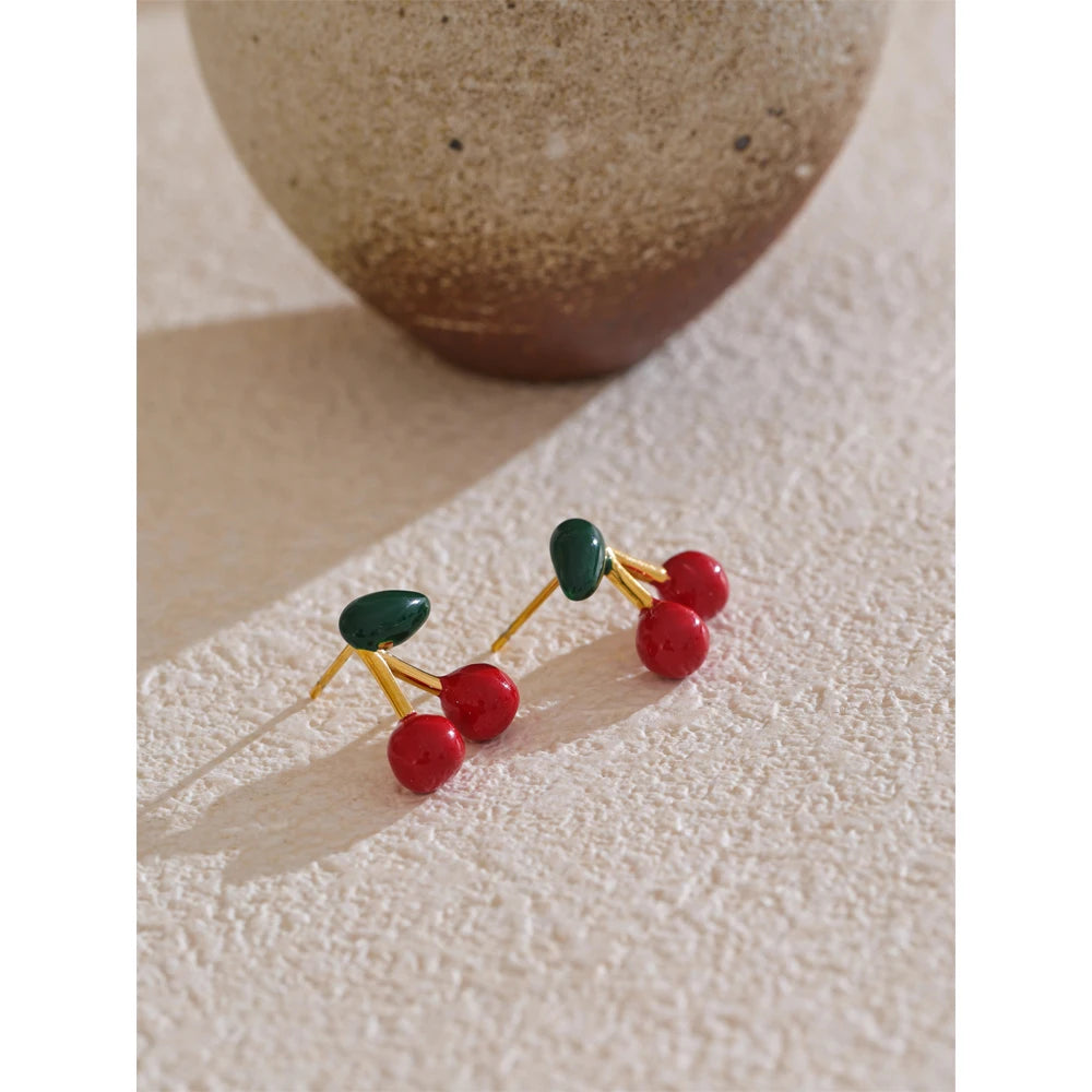 Cherry Charm Studs