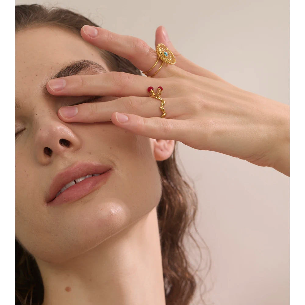 Cherry Bloom Open Ring