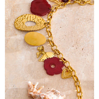 Ruby Blossom Pendant Necklace