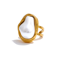 Lyra Vintage Baroque Pearl Ring