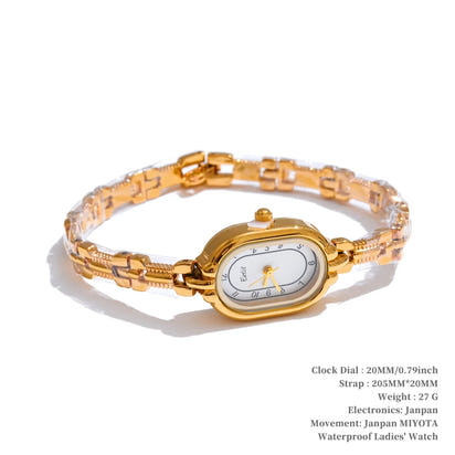 Steeletta Fashion Stainless Steel Ladies’ Watch – 18K Gold Plated