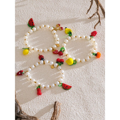 Fruity Bead Charm Bracelets
