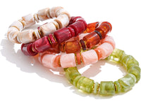 Autumn Aura Multi-Color Resin Bead Chain Bracelet