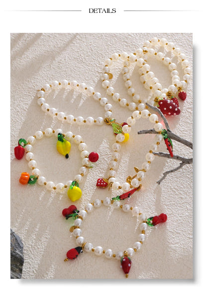 Fruity Bead Charm Bracelets