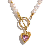 Amara Heart Pearl Necklace