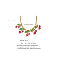 Sweet Cherry Drop Necklace