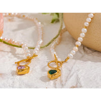 Amara Heart Pearl Necklace