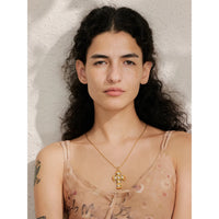 Celeste Cross Pearl Necklace