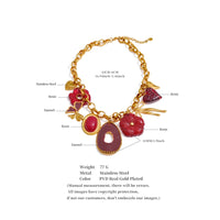 Ruby Blossom Pendant Necklace
