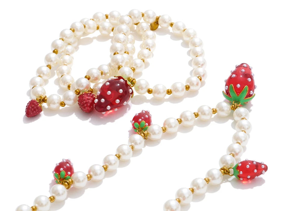 Strawberry Bead Charm Set