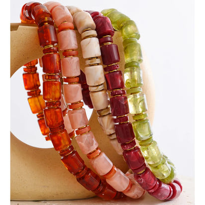 Autumn Aura Handmade Multi-Color Bead Statement Necklace