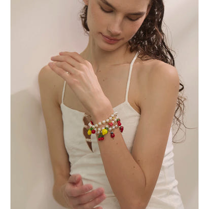 Fruity Bead Charm Bracelets