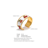 White Cherry Cuff Bracelet
