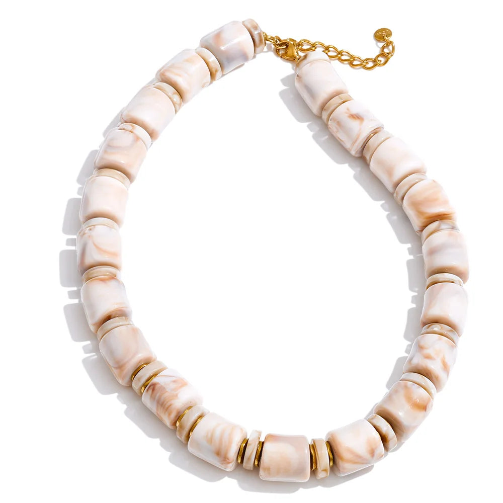 Autumn Aura Handmade Multi-Color Bead Statement Necklace