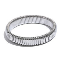 Steeletta Elastic Thick Metal Bracelet – 18K Gold Plated Stainless Steel