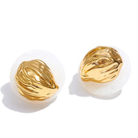 Autumn Aura Detachable Resin Round Geometric Stud Earrings