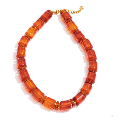 Autumn Aura Handmade Multi-Color Bead Statement Necklace