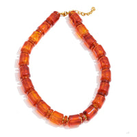 Autumn Aura Handmade Multi-Color Bead Statement Necklace