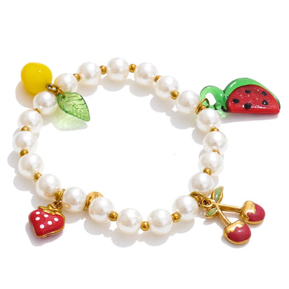 Fruity Bead Charm Bracelets