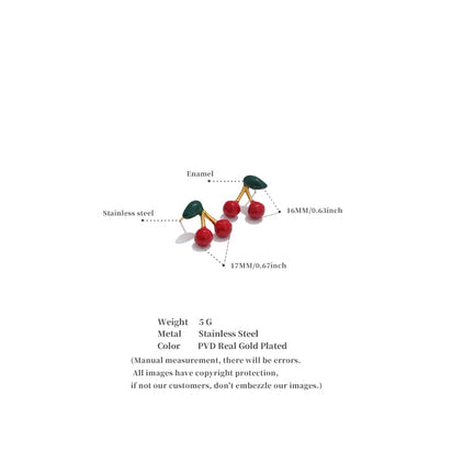Cherry Charm Studs
