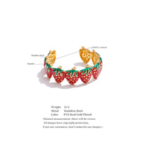 Sweet Strawberry Cuff Bracelet