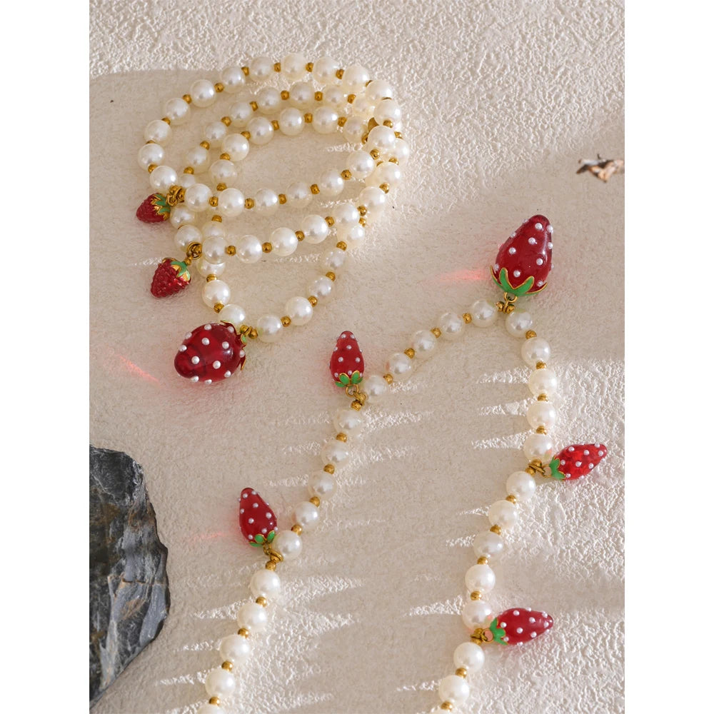 Strawberry Bead Charm Set