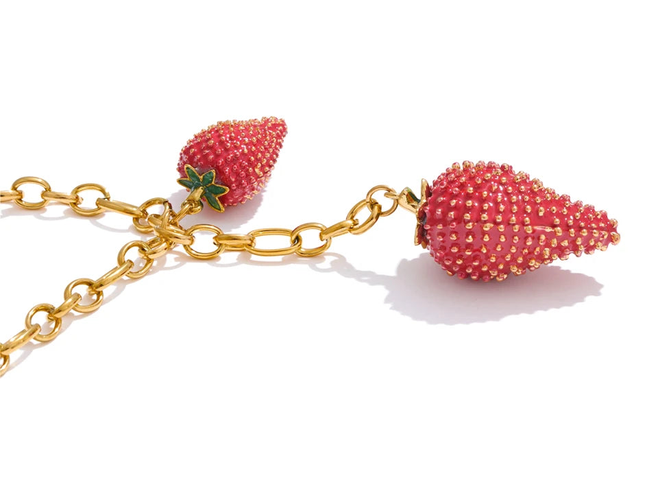 Sweet Strawberry Pendant Necklace