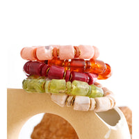 Autumn Aura Multi-Color Resin Bead Chain Bracelet