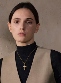 Aurora Cross Chain Bling Necklace