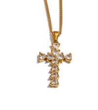 Aurora Cross Chain Bling Necklace