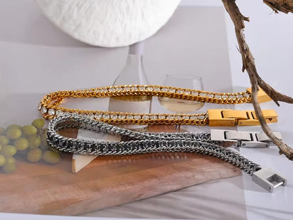 Aurora Ice 22cm Men’s CZ Chain Bracelet