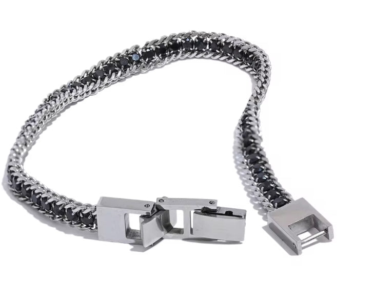 Aurora Ice 22cm Men’s CZ Chain Bracelet