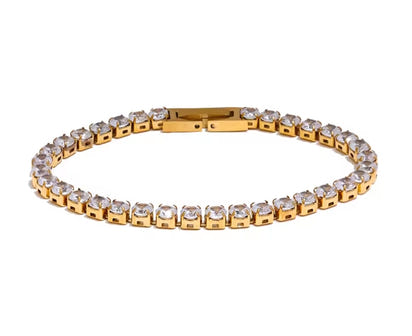 Aurora Ice 4mm CZ Chain Bracelet