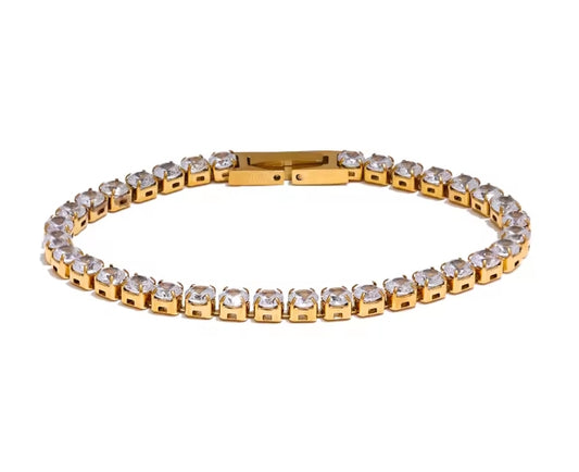 Aurora Ice 4mm CZ Chain Bracelet