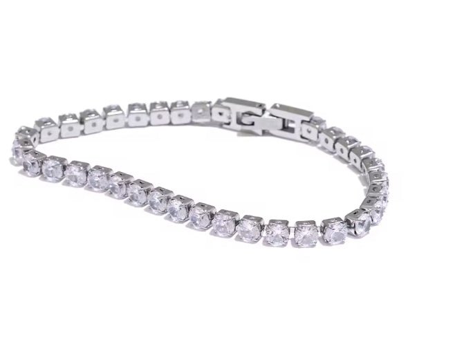Aurora Ice 4mm CZ Chain Bracelet