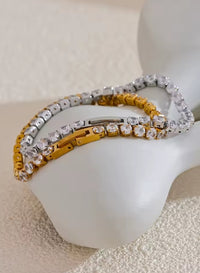 Aurora Ice 4mm CZ Chain Bracelet