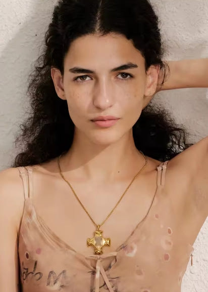 Aurora Ice AAA CZ Cross Pendant Necklace